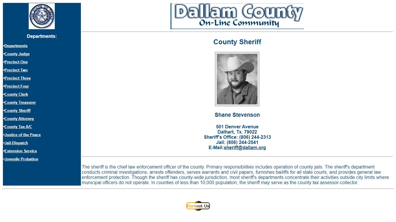 County Sheriff - Dallam County On-Line Community